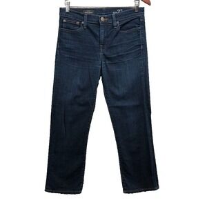 J Crew Vintage Cropped Tapered Leg Jeans Womens 27 4 Mid Rise Blue Denim